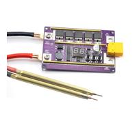 Zymoplas Tablero de Control de soldadura portátil ajustable 99 engranajes pantalla Digital precisa DIY soldador punto placa acero inoxidable, 10 Bolígrafo Cuadrado