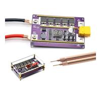 Zymoplas Tablero de Control de soldadura portátil ajustable 99 engranajes pantalla Digital precisa DIY soldador punto placa acero inoxidable, Tipo 2