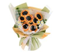 Zymoplas Tallos de chenilla para manualidades florales, girasoles, kit de limpiapipas, pegamento para manualidades, limpiapipas para, flores, kit ramos DIY, A