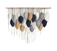 Zymoplas Tapiz de decoración bohemia de mano obra fina para sala estar hecho algodón puro y poste Para madera. Los tapices con borlas son, tres