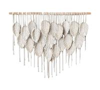 Zymoplas Tapiz de decoración bohemia de mano obra fina para sala estar hecho algodón puro y poste Para madera. Los tapices con borlas son, cuatro