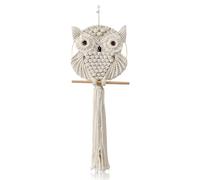 Zymoplas Tapiz para colgar a mano, colgador de pared de palo cuerda algodón, arte para el hogar, decoración Bohemia, oficina, regalo para adultos, sala estar y oficina