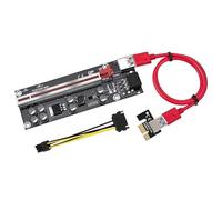 Zymoplas Tarjeta extensora PCI-E 1x a 6X USB 3,0, minimódulo de Ordenador, Cable Adaptador electrónico, Accesorios de luz LED, Ranura roja Cable Rojo