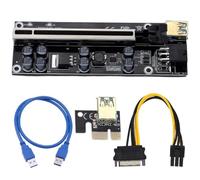 Zymoplas Tarjeta extensora PCI-E 1x a 6X USB 3,0, minimódulo de Ordenador, Cable Adaptador electrónico, Accesorios de luz LED, Tipo 4