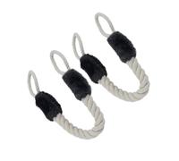 Zymoplas Tirador de puerta de 2 piezas, accesorios cuerda Color sólido desmontables resistentes al desgarro, Negro