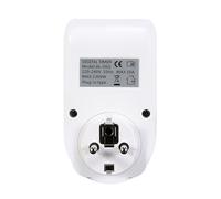 Zymoplas Toma de Corriente de Oficina 220-240V, Salida con Temporizador Digital, Cuenta atrás Recargable Ahorro energía, Suministros para el hogar, Enchufe la UE