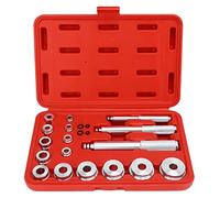 Zymothrix Universal Bushing Driver Tool Set, Bearing Race Seal Installer Remover Kit, Aluminum Alloy Wheel Bearing Press Tool with 3 Handle Sizes and 14 Adapters for Cars Motorcycles Trucks