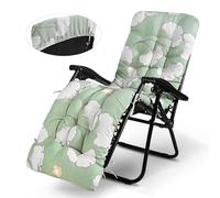 Zyncove Cojín para Tumbona Cojín para Tumbona de jardínCojín Grueso de Recambio con Funda Superior Antideslizante y Cuerda para Atar, 170x53x8cm (Ginkgo Biloba)