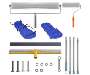 Zyncove Kit de revestimiento de suelos, rodillo de ventilación + zapatos con puntas de epoxi + rascador vertical Rascador para grandes superficies
