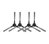 ZYNCUE 4/10 cepillos laterales, cepillo lateral de repuesto compatible con robot aspirador Midea VCR04W, limpieza eficiente, negro (4 piezas)
