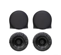 ZYNCUE 4 cubiertas negras para llantas para remolque, cámper, camioneta de 27-32 pulgadas, compatible con S de 27-29 pulgadas y para L de 30-32 pulgadas, poliéster 190T, resistente a los rayos UV y a
