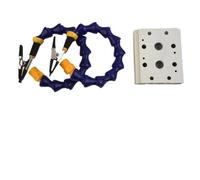 ZYNCUE Abrazadera de mesa de banco con brazos flexibles para soporte de soldador, soldadura y reparación de PCB herramienta de tercera mano, 6 agujeros de montaje, apertura de clip de 15 mm