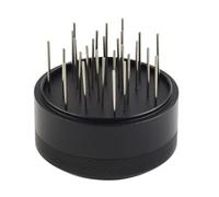 ZYNCUE Aguja de café de acero inoxidable de 53 mm/58 mm con 19 pines, distribuidor de polvo espresso ajustable y herramienta niveladora para una preparación consistente