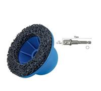 ZYNCUE Amoladora de rueda con llantas de 1/2 pulgada y cubos de limpieza, 150 mm de diámetro, compatible con taladros inalámbricos, incluye disco azul y varilla de extensión