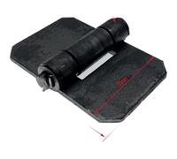ZYNCUE Bisagra de 5 mm de grosor para remolque de bisagra de soldadura resistente para puerta, eje exterior de 22 mm, construcción de metal reforzado, diseño desmontable, color negro