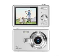 ZYNCUE Cámara CCD de 1080P con sensor de enfoque automático de 96 MP, cámara digital con zoom 16X y pantalla LCD IPS de 2 4 pulgadas para una vista previa clara de la imagen (plata)