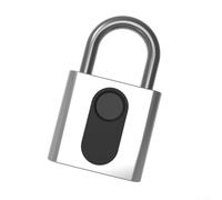 ZYNCUE Candado de huellas dactilares compatible con la aplicación OKLOCK+ para armarios y almacenamiento de pared, aleación de zinc y acero inoxidable con clasificación IP65