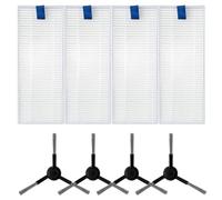 ZYNCUE Cepillos laterales y filtros para Tefal para X-Plorer Series 130 Ai Rr90 Rr9065 Rr9067 Rr9075 Rr9077, kit de limpieza de nailon para piezas de repuesto de aspiradora
