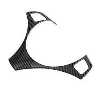 ZYNCUE Cubierta para volante de coche Serie 3 E87 E90 E92 E93 2006-2012, panel decorativo ABS negro de fibra de carbono con cinta, fácil de instalar