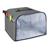 ZYNCUE Funda para tostadora de 2 rebanadas para cocina, pequeños electrodomésticos, protección contra el polvo, lavable a máquina, tela Oxford con asa, se adapta a 34 x 35,5 x 25 cm, color gris