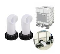 ZYNCUE IBC - Adaptador de recipiente con boquilla de salida, 90 grados, tanque de agua de lluvia, 60 mm para PP