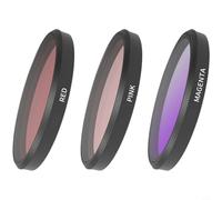 ZYNCUE Insta360 GO Ultra - Juego de filtros de buceo con lentes de vidrio óptico rosa, rojo y morado para fotografía submarina vibrante en esnórquel