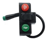 ZYNCUE Interruptor eléctrico para manillar de bicicleta, 5 pines, impermeable, con luz y función de señal de giro, scooters de 78 pulgadas