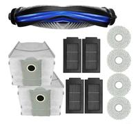 ZYNCUE Juego de accesorios para ECOVACS para DEEBOT T50 para aspiradora robot PRO, incluye 2 cepillos principales, 4 filtros, 4 bolsas para el polvo, paño de limpieza