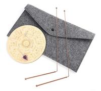 ZYNCUE Kit de adivinación de sonda de cobre, varillas de radiestesia con colgante y alfombrilla para encontrar fuentes de agua, minerales, artículos perdidos, consulta de almas y caza