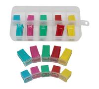 ZYNCUE Kit de fusibles de coche de 20 A, 30 A, 40 A, 50 A, 60 A, paquete surtido para fusibles de hoja cuadrada compatibles con sistemas de 12 a 32 V CC, paquete de 10