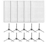 ZYNCUE Kits de filtros de cepillos laterales para Ilife V20 para Vyzzle D10 para Laresar para L10 para Roidmi Eve para Rook S Robot Aspiradora Parte, juego de filtros para aspiradora