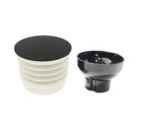 ZYNCUE Molinillo de café, tolva de dosis única, 140 g, herramienta de limpieza de cubo de soplado de silicona con tapa de aleación para Eureka/MMG para uso en el hogar, cocina y cafetería, color negro