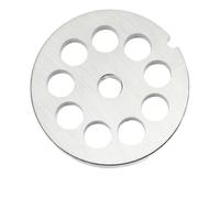 ZYNCUE Molinillo de carne de acero inoxidable de 69 mm comercial #12, disco de molienda de acero 402 con bordes lisos, diseño de 3 agujeros, repuesto para aspiradora de procesamiento de alimentos para