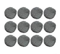 ZYNCUE Paquete de 12 paños redondos de microfibra para Purerobo W-R3S W-R4 W-R1 y para aspiradoras robot hobot 168 188, almohadillas de limpieza suaves reutilizables para vidrio y suelos duros (gris)