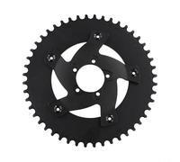 ZYNCUE Plato de aleación de aluminio 48T para bicicleta eléctrica con adaptador para Bafang para motor G320 M615 M625 BBS03 Mid-Drive, ancho estrecho, negro