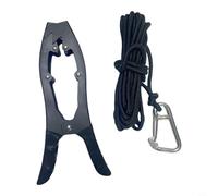 ZYNCUE Sistema de abrazadera portátil para anclaje de kayak, con soporte de acero galvanizado para canoa, barco, río, lago, arroyo, tabla de remo (negro con hebilla)