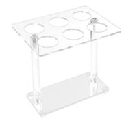 ZYNCUE Soporte acrílico para conos de helado de 6 agujeros, estante transparente para exhibición de postres para fiestas de cumpleaños y celebración de verano, accesorios de montaje para hornear