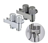 ZYNCUE Válvula angular de aleación de zinc con doble salida, entrada y salida de agua G1/2 pulgadas para accesorios de fontanería de baño, cocina
