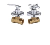 ZYNCUE Válvula de drenaje de latón de apertura rápida para válvula de cierre de ducha, rosca de 1/2 pulgada de 3/4 pulgadas, color plateado