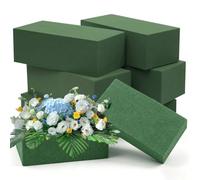 ZYNERY 8 unidades de espuma de 14 x 8 x 4 cm, espuma húmeda de alta absorción para flores frescas y flores artificiales, masa para floristería y arreglos florales, esponjas, manualidades