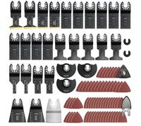 ZYNERY 93 PCS Cuchillas Multiherramienta Oscilante Hojas de Sierra Oscilante para Madera Plástico Metal Universal Accesorios para Herramientas Oscilantes de Corte