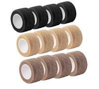 Zynewa 12 rollos de vendaje autoadhesivo, vendaje elástico para patas de sillas, muebles, protector de suelo para sillas, almohadillas de fieltro, para proteger el suelo de sillas (2,5 cm x 4 m)