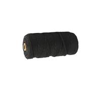 Zynewa Cuerda de algodón de 2 mm, 100 m, incluye hilo de ganchillo multicolor, juego de lana de ganchillo, ovillo de algodón de macramé con (negro)