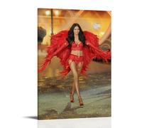 ZYNPCX Adriana Lima - Póster impermeable para sala de estar, pared, dormitorio, hogar, oficina y preparación de regalos, exquisitos regalos para regalar a personas, 60 x 90 cm, estilo marco