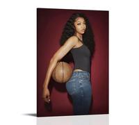 ZYNPCX Angel Reese - Póster impermeable para sala de estar, pared, dormitorio, hogar, oficina y preparación de regalos, regalos exquisitos para regalar a personas, 50 x 75 cm, estilo marco