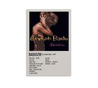 ZYNPCX Baduizm by Erykah Badu - Póster impermeable para sala de estar, pared, dormitorio, decoración de oficina en casa y preparación de regalos, regalos exquisitos para regalar a las personas, 50 x