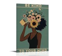 ZYNPCX Be Kind to Your Mind - Póster impermeable para sala de estar, pared, dormitorio, oficina en casa y preparación de regalos, regalos exquisitos para regalar a personas, 40 x 60 cm, estilo marco