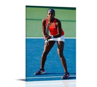 ZYNPCX Cori Gauff - Póster impermeable para sala de estar, pared, dormitorio, hogar, oficina y preparación de regalos, exquisitos regalos para regalar a personas, 60 x 90 cm, estilo marco