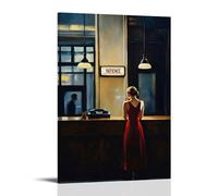 ZYNPCX Edward Hopper - Póster impermeable para sala de estar, pared, dormitorio, hogar, oficina y preparación de regalos, exquisitos regalos para regalar a personas, 30 x 45 cm, estilo marco
