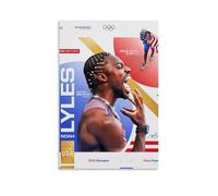 ZYNPCX Póster impermeable de Noah Lyles para sala de estar, pared, dormitorio, oficina, preparación de regalos, exquisitos regalos para regalar a personas, 30 x 45 cm, estilo sin marco